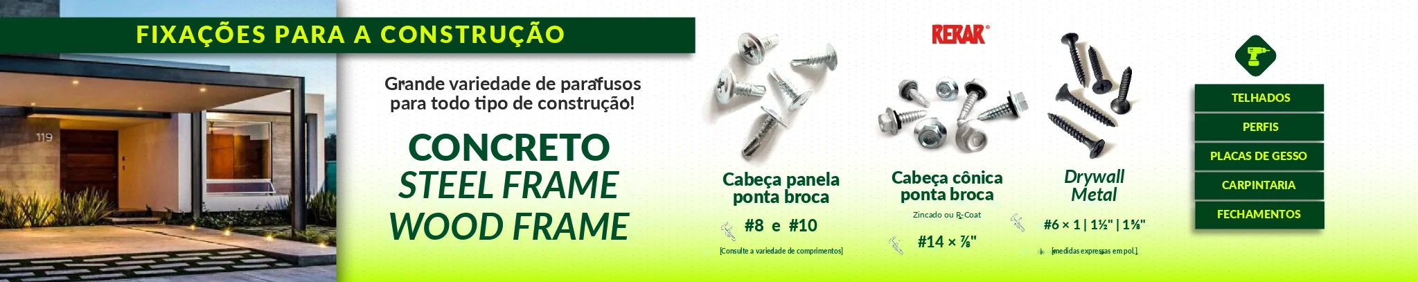 RERAR — Fixações para construção